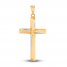 Geometric Cross Charm 14K Yellow Gold