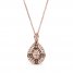 Le Vian Diamond Necklace 1/3 ct tw Round-cut 14K Strawberry Gold 18"