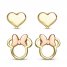 Children's Minnie Mouse Earrings Boxed Set 14K Two-Tone Gold