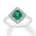 Lab-Created Emerald Ring Lab-Created Sapphires Sterling Silver