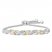 Infinity & Kisses Sterling Silver Bracelet 1/10 Carat tw