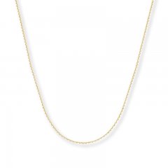 Cable Chain Necklace 14K Yellow Gold 20" Length