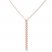 Disc Drop Necklace 14K Rose Gold 16-18" Adjustable