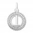 Number 1 Charm Sterling Silver