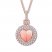 Signature Heart Diamond Necklace 3/4 ct tw 10K Rose Gold