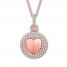 Signature Heart Diamond Necklace 3/4 ct tw 10K Rose Gold