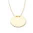 Oval Disc Necklace 14K Yellow Gold