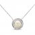 Cultured Pearl & White Lab-Created Sapphire Necklace Sterling Silver 18"