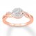 Diamond Promise Ring 1/5 Carat tw Round-cut 10K Rose Gold