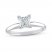 Diamond Solitaire Ring 1 ct tw Princess-cut 10K White Gold