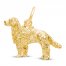 Golden Retriever Charm 14K Yellow Gold