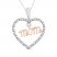 Diamond Mom/Heart Necklace 1/20 ct tw 10K Two-Tone Gold 18"