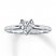 Diamond Solitaire Ring 1/2 carat Heart-shaped 14K White Gold