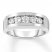 Men's Diamond Wedding Band 1 ct tw Round-cut 10K White Gold