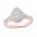 Diamond Engagement Ring 1/2 ct tw Pear/Round 10K Rose Gold