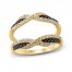 Black & Yellow Diamonds 1/2 ct tw Enhancer Ring 14K Yellow Gold