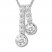 Ever Us Diamond Necklace 1/4 ct tw Round-cut 14K White Gold 19"