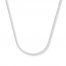 Wheat Chain Necklace 14K White Gold 20" Length