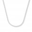 Wheat Chain Necklace 14K White Gold 20" Length