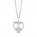 Hallmark Diamonds Lab-Created Opal Necklace 1/10 ct tw Round-Cut Sterling Silver 18"