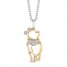 Disney Treasures Winnie the Pooh Diamond Necklace 1/20 ct tw Sterling Silver/10K Yellow Gold