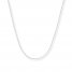 Cable Chain Necklace 14K White Gold 16" Length