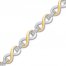 Diamond Infinity Bracelet 1/8 ct tw Sterling Silver/10K Gold