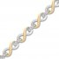 Diamond Infinity Bracelet 1/8 ct tw Sterling Silver/10K Gold