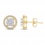 Diamond Earrings 1/2 ct tw Round-cut 10K Two-Tone Gold