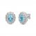 Blue Topaz & White Lab-Created Sapphire Earrings Sterling Silver