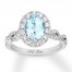 Neil Lane Aquamarine Engagement Ring 3/4 cttw Diamonds 14K Gold