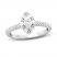Diamond Engagement Ring 1/2 ct tw Marquise/Baguette/Round 14K White Gold