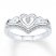 Heart Ring 1/10 ct tw Diamonds Sterling Silver
