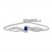 Blue/White Lab-Created Sapphire Bolo Bracelet Sterling Silver