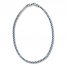 Men's Chain Necklace Stainless Steel/Blue Ion-Plating 22.25"