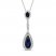 Blue & White Lab-Created Sapphire Necklace Sterling Silver 18"