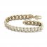 Men's Cuban Curb Chain Bracelet 2 ct tw Diamonds 10K Yellow Gold 8.5"