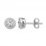 Diamond Earrings 1/2 ct tw Round-cut 10K White Gold