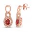 Le Vian Ruby Earrings 3/8 ct tw Diamonds 14K Strawberry Gold