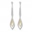 Diamond Earrings 1/4 ct tw Sterling Silver/10K Yellow Gold