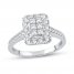 Diamond Engagement Ring 7/8 ct tw Princess/Round 10K White Gold