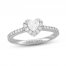 Neil Lane Diamond Engagement Ring 5/8 ct tw Heart/Round-Cut 14K White Gold