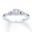 Diamond Promise Ring 1/4 ct tw Round-cut 10K White Gold