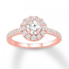 Diamond Engagement Ring 1 ct tw Round-cut 14K Rose Gold