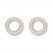 Diamond Circle Earrings 1/10 ct tw Round-cut 10K Yellow Gold