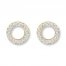 Diamond Circle Earrings 1/10 ct tw Round-cut 10K Yellow Gold