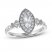 Adrianna Papell Diamond Engagement Ring 7/8 ct tw Marquise/Round 14K White Gold