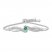 Lab-Created Emerald & White Lab-Created Sapphire Bolo Bracelet Sterling Silver