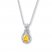 Citrine Necklace Diamond Accent Sterling Silver