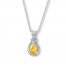 Citrine Necklace Diamond Accent Sterling Silver